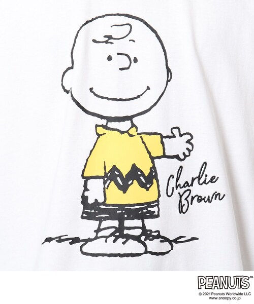 PEANUTS（ピーナッツ）の「◆PEANUTS/ピーナッツ キャラクターグラフィック ビッグシルエットスウェットTシャツ（Tシャツ/カットソー・メンズ・ブラック/ライトブルー/パープル系/アイボリー・04/02/03）」の13枚目の写真