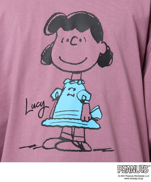PEANUTS（ピーナッツ）の「◆PEANUTS/ピーナッツ キャラクターグラフィック ビッグシルエットスウェットTシャツ（Tシャツ/カットソー・メンズ・ブラック/ライトブルー/パープル系/アイボリー・04/02/03）」の11枚目の写真