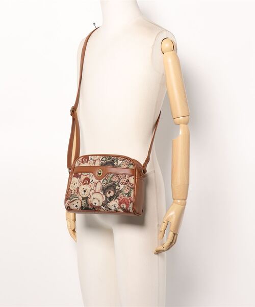 ehka sopo（エヘカソポ）の「ゴブラン／フェイクレザーアソートショルダーバッグ（ショルダーバッグ・レディース・ダークブラウン/ブラウン/キャメル・ﾌﾘ-）」の4枚目の写真