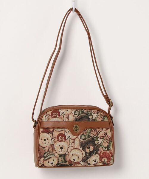 ehka sopo（エヘカソポ）の「ゴブラン／フェイクレザーアソートショルダーバッグ（ショルダーバッグ・レディース・ダークブラウン/ブラウン/キャメル・ﾌﾘ-）」の14枚目の写真