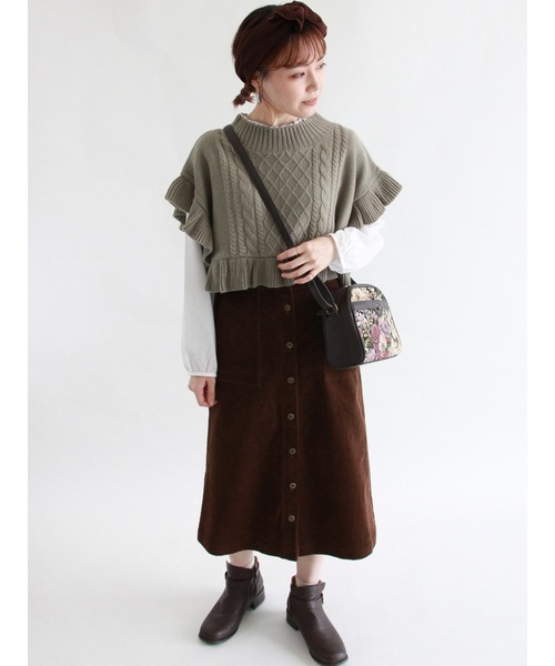 ehka sopo（エヘカソポ）の「ゴブラン／フェイクレザーアソートショルダーバッグ（ショルダーバッグ・レディース・ダークブラウン/ブラウン/キャメル・ﾌﾘ-）」の5枚目の写真