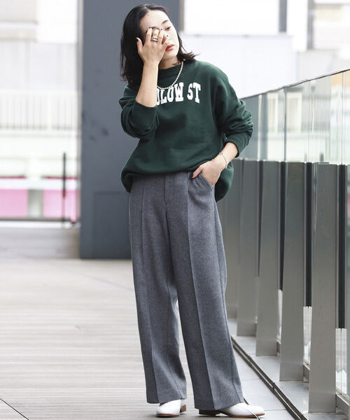 BEAMS LIGHTS(ビームスライツ)の「BEAMS LIGHTS × 長屋なぎさ / ロゴ スウェット(スウェット・レディース・グレー/グリーン・ONE SIZE)」の19枚目の写真