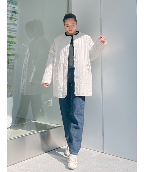 Vicente（ヴィセンテ）の「Light quilting coat（その他アウター・レディース・ブラウン/オフホワイト・FREE）」の5枚目の写真