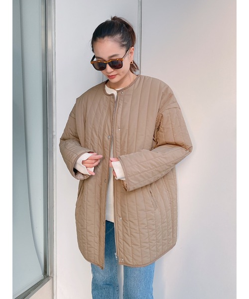 Vicente（ヴィセンテ）の「Light quilting coat（その他アウター・レディース・ブラウン/オフホワイト・FREE）」の14枚目の写真