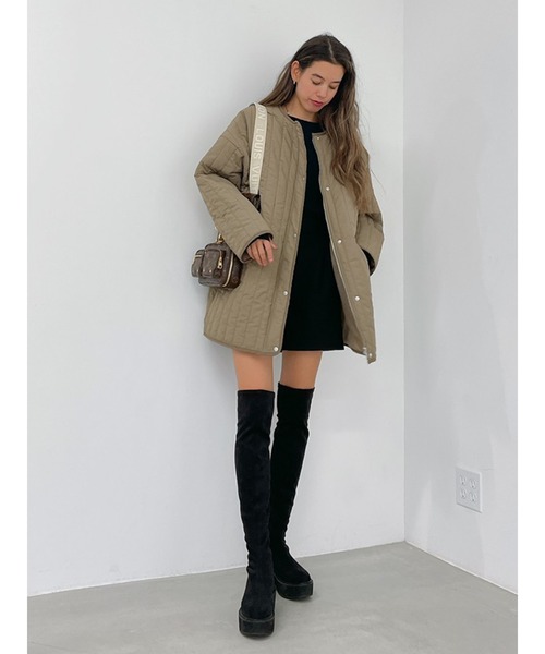 Vicente（ヴィセンテ）の「Light quilting coat（その他アウター・レディース・ブラウン/オフホワイト・FREE）」の12枚目の写真