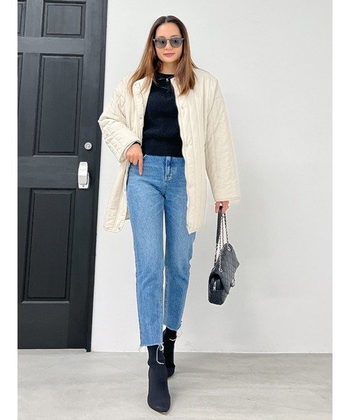 Vicente（ヴィセンテ）の「Light quilting coat（その他アウター・レディース・ブラウン/オフホワイト・FREE）」の13枚目の写真