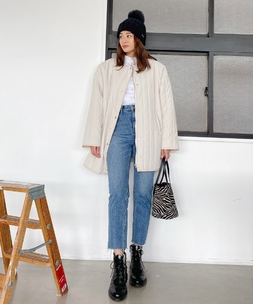 Vicente（ヴィセンテ）の「Light quilting coat（その他アウター・レディース・ブラウン/オフホワイト・FREE）」の15枚目の写真