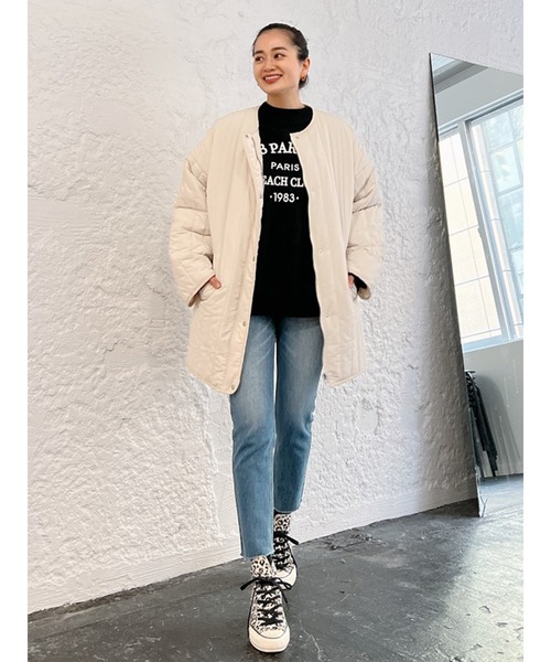 Vicente（ヴィセンテ）の「Light quilting coat（その他アウター・レディース・ブラウン/オフホワイト・FREE）」の16枚目の写真