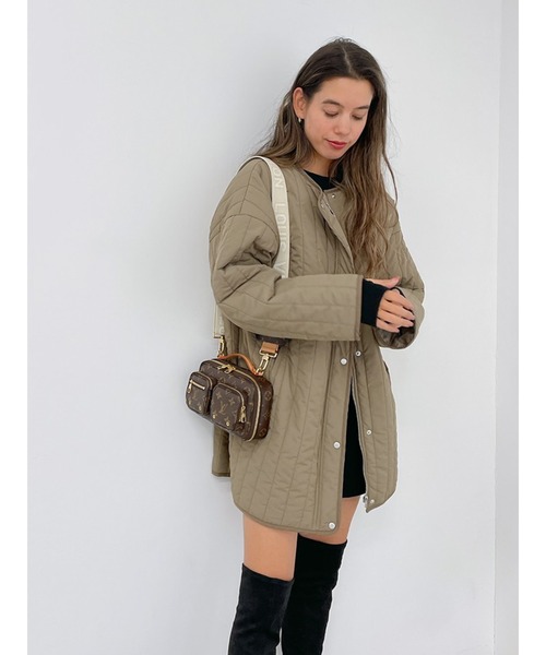 Vicente（ヴィセンテ）の「Light quilting coat（その他アウター・レディース・ブラウン/オフホワイト・FREE）」の17枚目の写真