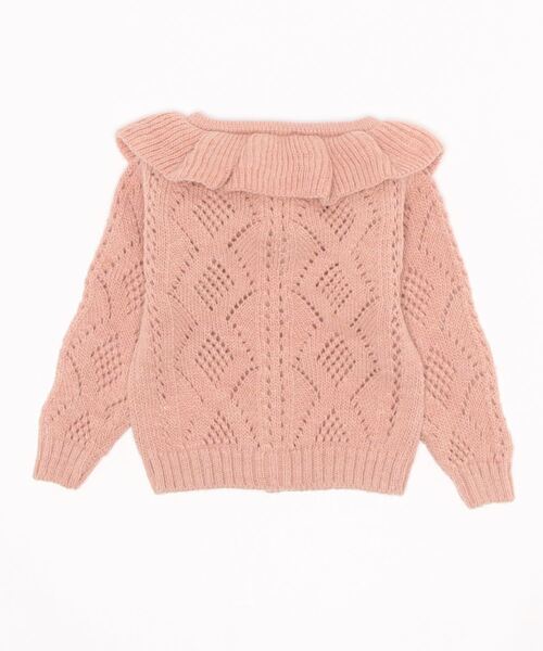 tocoto vintage（トコト ヴィンテージ）の「tocoto vintage / フローランスネック カーディガン（カーディガン/ボレロ・キッズ・ピンク/ブラウン・10Y/2Y/4Y/6Y）」の3枚目の写真