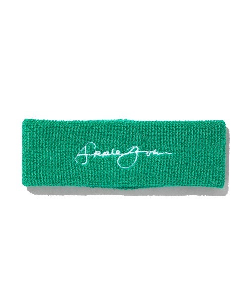 APPLEBUM(アップルバム)の「Sustainable SJ Logo Head Band(ニットキャップ/ビーニー・メンズ・ブラック/ターコイズブルー・FREE)」の1枚目の写真
