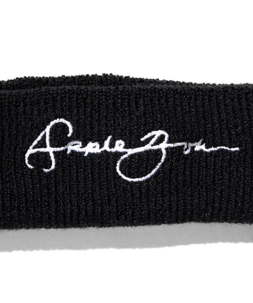 APPLEBUM(アップルバム)の「Sustainable SJ Logo Head Band(ニットキャップ/ビーニー・メンズ・ブラック/ターコイズブルー・FREE)」の3枚目の写真