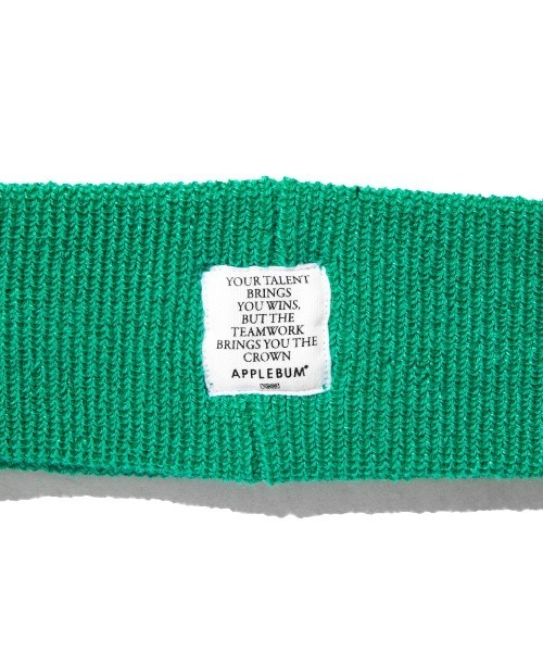 APPLEBUM(アップルバム)の「Sustainable SJ Logo Head Band(ニットキャップ/ビーニー・メンズ・ブラック/ターコイズブルー・FREE)」の7枚目の写真