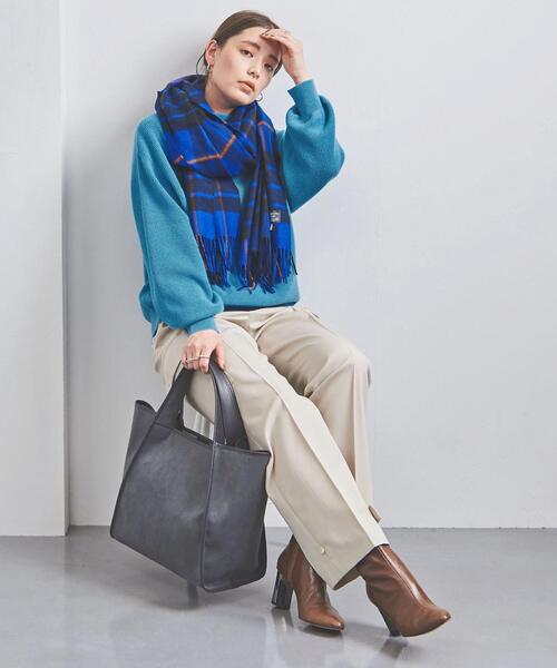 UNITED ARROWS（ユナイテッドアローズ）の「＜UNITED ARROWS＞W/CA AZE ボトルネック ニット W（ニット/セーター・レディース・ライトブルー/ブラック/ナチュラル・FREE）」の8枚目の写真