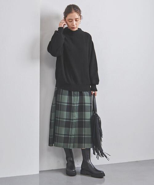 UNITED ARROWS（ユナイテッドアローズ）の「＜UNITED ARROWS＞W/CA AZE ボトルネック ニット W（ニット/セーター・レディース・ライトブルー/ブラック/ナチュラル・FREE）」の10枚目の写真