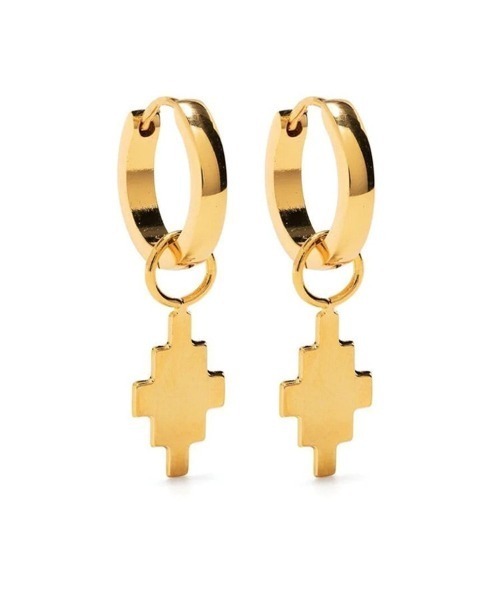 MARCELO BURLON（マルセロ・バーロン）の「【MARCELO BURLON】CROSS PENDANT EARRINGS（ピアス（両耳用）・メンズ・シルバー/ゴールド・F）」の2枚目の写真