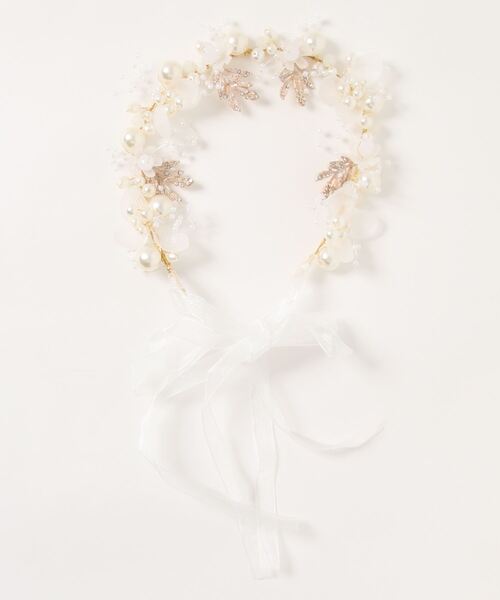 Catherine Cottage（キャサリンコテージ）の「フラワーティアラ リボンカチューシャ（カチューシャ・キッズ・ホワイト・FREE）」の6枚目の写真