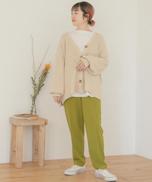 ITEMS URBANRESEARCH(アイテムズ アーバンリサーチ)の「スソラウンドロングTシャツ(Tシャツ/カットソー・レディース・チャコールグレー/ベージュ/オフホワイト・FREE)」の8枚目の写真