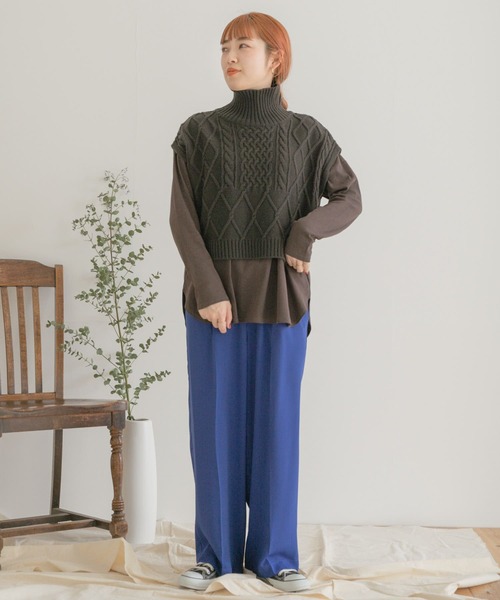 ITEMS URBANRESEARCH(アイテムズ アーバンリサーチ)の「スソラウンドロングTシャツ(Tシャツ/カットソー・レディース・チャコールグレー/ベージュ/オフホワイト・FREE)」の14枚目の写真