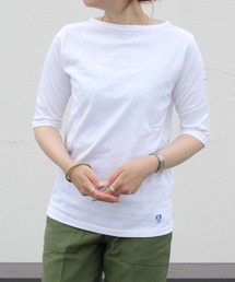 ORCIVAL/オーシバル　40/2 ボートネックハーフスリーブ　ソリッド　BOATNECK HALFSLEEVE SOLID OR-C0024 BFJ