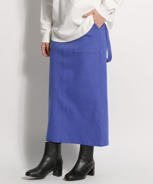 niko and...（ニコアンド）の「ストレッチサス付きワークスカート2（スカート・レディース・ブラック/イエロー/ブルー/グリーン/オフホワイト/ライトグリーン/パープル・MEDIUM/LARGE）」の6枚目の写真