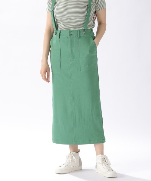 niko and...（ニコアンド）の「ストレッチサス付きワークスカート2（スカート・レディース・ブラック/イエロー/ブルー/グリーン/オフホワイト/ライトグリーン/パープル・MEDIUM/LARGE）」の5枚目の写真