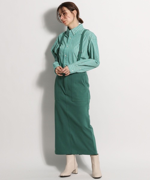 niko and...（ニコアンド）の「ストレッチサス付きワークスカート2（スカート・レディース・ブラック/イエロー/ブルー/グリーン/オフホワイト/ライトグリーン/パープル・MEDIUM/LARGE）」の12枚目の写真