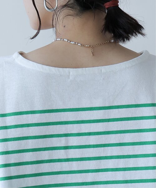 frames RAY CASSIN(フレームスレイカズン)の「ビッグパネルボーダーTシャツ(Tシャツ/カットソー・レディース・ブラック/ピンク/イエロー/グリーン/ネイビー系・FREE)」の17枚目の写真
