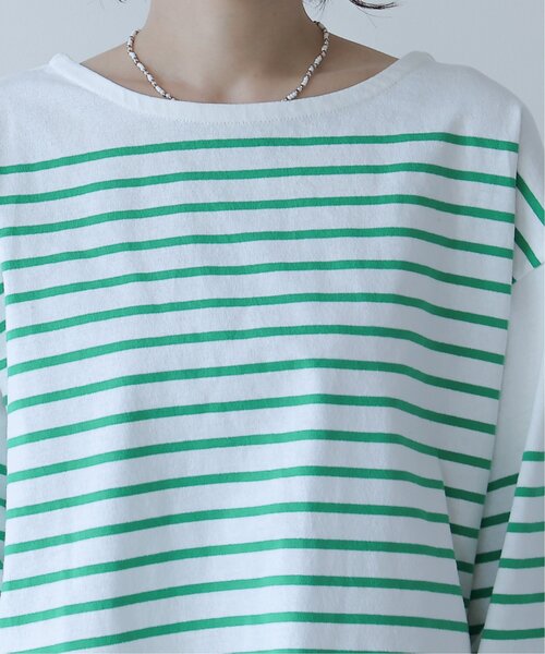frames RAY CASSIN(フレームスレイカズン)の「ビッグパネルボーダーTシャツ(Tシャツ/カットソー・レディース・ブラック/ピンク/イエロー/グリーン/ネイビー系・FREE)」の18枚目の写真