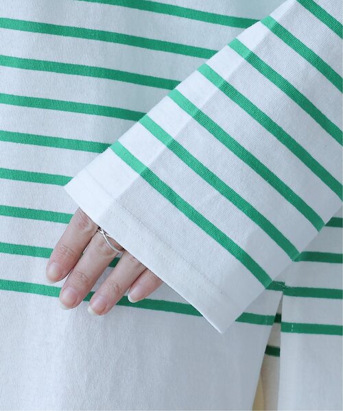 frames RAY CASSIN(フレームスレイカズン)の「ビッグパネルボーダーTシャツ(Tシャツ/カットソー・レディース・ブラック/ピンク/イエロー/グリーン/ネイビー系・FREE)」の20枚目の写真