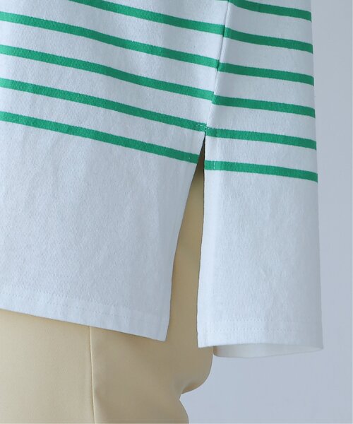 frames RAY CASSIN(フレームスレイカズン)の「ビッグパネルボーダーTシャツ(Tシャツ/カットソー・レディース・ブラック/ピンク/イエロー/グリーン/ネイビー系・FREE)」の21枚目の写真
