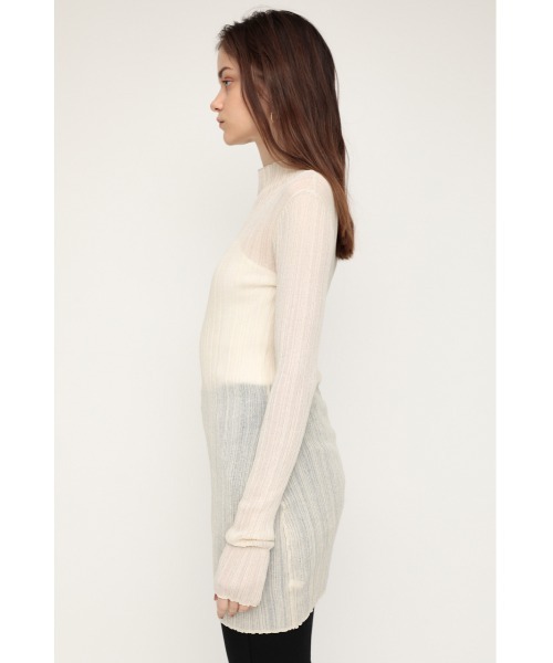 SLY(スライ)の「SHEER TUNIC TOPS シアートニック トップス(Tシャツ/カットソー・レディース・ライム/アイボリー/ブラック・FREE)」の18枚目の写真