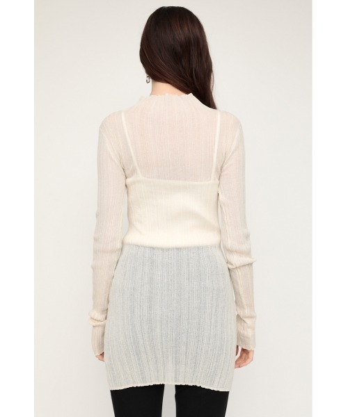 SLY(スライ)の「SHEER TUNIC TOPS シアートニック トップス(Tシャツ/カットソー・レディース・ライム/アイボリー/ブラック・FREE)」の12枚目の写真
