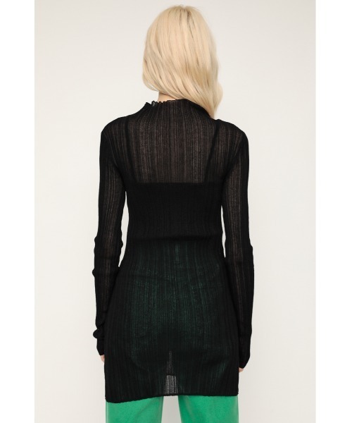 SLY(スライ)の「SHEER TUNIC TOPS シアートニック トップス(Tシャツ/カットソー・レディース・ライム/アイボリー/ブラック・FREE)」の10枚目の写真