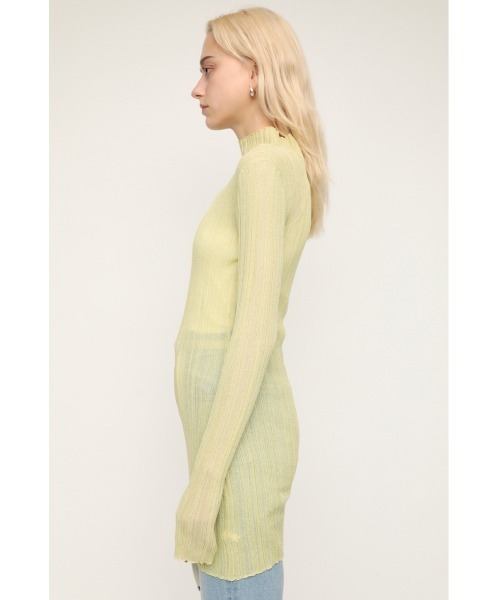 SLY(スライ)の「SHEER TUNIC TOPS シアートニック トップス(Tシャツ/カットソー・レディース・ライム/アイボリー/ブラック・FREE)」の15枚目の写真