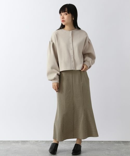 LOWRYS FARM（ローリーズファーム）の「２ＷＡＹサカリバスナップカーディガン　265518（カーディガン/ボレロ・レディース・ブラック/ピンク/オレンジ/アイボリー・FREE）」の5枚目の写真