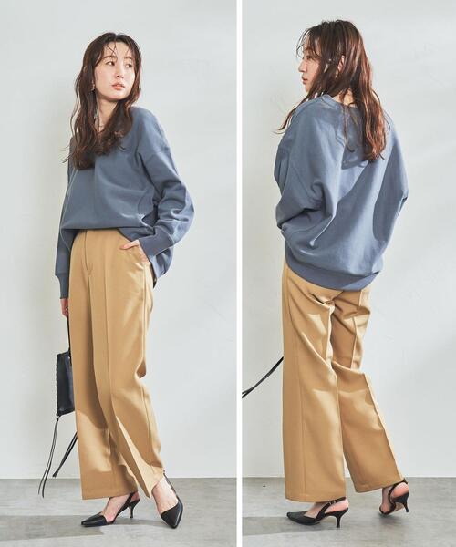 coen(コーエン)の「ヘビー裏毛Vネックスウェット(スウェット・レディース・ダークグレー/ナチュラル/ライトピンク・MEDIUM/LARGE)」の7枚目の写真