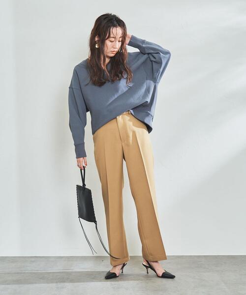 coen(コーエン)の「ヘビー裏毛Vネックスウェット(スウェット・レディース・ダークグレー/ナチュラル/ライトピンク・MEDIUM/LARGE)」の8枚目の写真