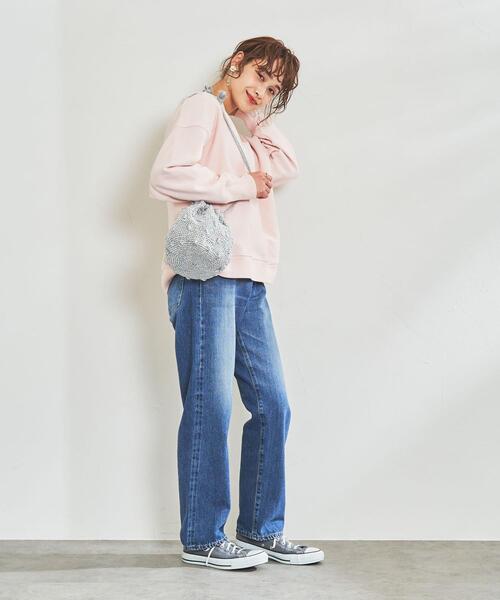 coen(コーエン)の「ヘビー裏毛Vネックスウェット(スウェット・レディース・ダークグレー/ナチュラル/ライトピンク・MEDIUM/LARGE)」の14枚目の写真