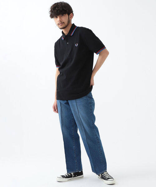 FRED PERRY×BEAMS別注 ネイビーポロシャツ UK 10 Ray BEAMS（レイ ビームス）FRED PERRY / The Twin Tipped Fred