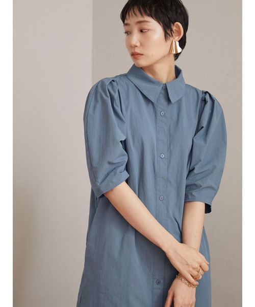 armonia(アルモニーア)の「armonia.衿付き前ボタンワンピース(ワンピース・レディース・オフホワイト/サックスブルー/ブルー・FREE)」の12枚目の写真
