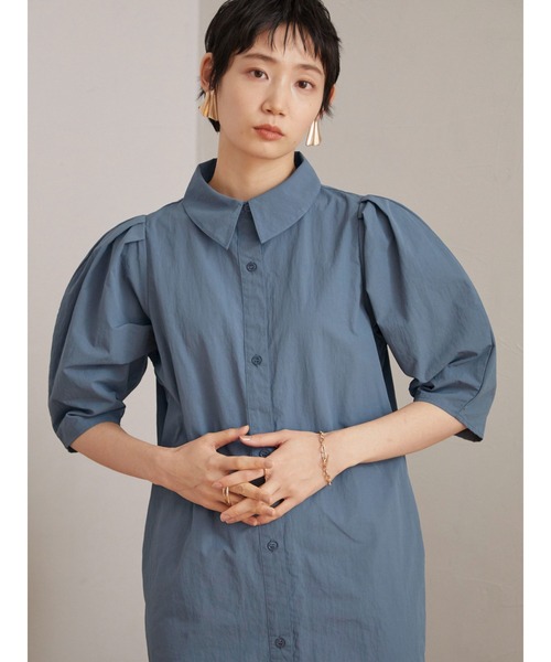 armonia(アルモニーア)の「armonia.衿付き前ボタンワンピース(ワンピース・レディース・オフホワイト/サックスブルー/ブルー・FREE)」の19枚目の写真