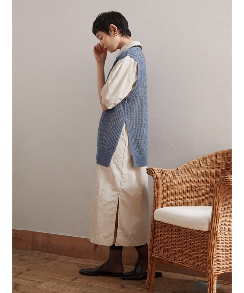 armonia(アルモニーア)の「armonia.衿付き前ボタンワンピース(ワンピース・レディース・オフホワイト/サックスブルー/ブルー・FREE)」の20枚目の写真