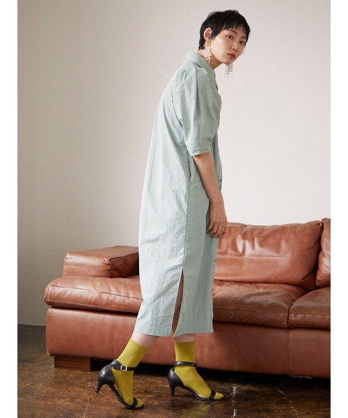 armonia(アルモニーア)の「armonia.衿付き前ボタンワンピース(ワンピース・レディース・オフホワイト/サックスブルー/ブルー・FREE)」の7枚目の写真