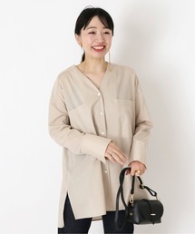 journal standard L'essage | クレイジーパターン.ムジVネックシャツ◆(シャツ/ブラウス)