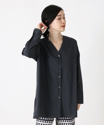 journal standard L'essage | クレイジーパターン.ムジVネックシャツ◆(シャツ/ブラウス)