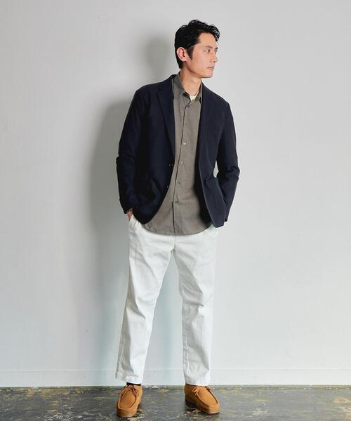 green label relaxing(グリーンレーベルリラクシング)の「コットン/ポリウレタン デニム PLAY PANTS パンツ -ウォッシャブル-(デニムパンツ・メンズ・ホワイト/ネイビー・S/M/L/XL)」の3枚目の写真