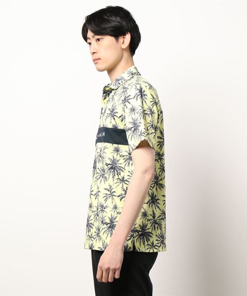 [トミーヒルフィガーゴルフ] メンズ パームプリント 台衿付きシャツ