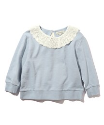 SHOO・LA・RUE | 【90-130cm】衿レース裏毛トレーナー(スウェット)