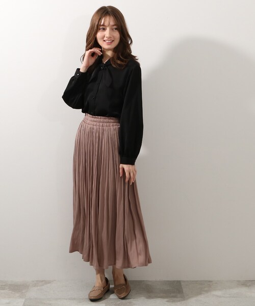 DRESKIP（ドレスキップ）の「◆ボウタイブラウス（シャツ/ブラウス・レディース・グリーン系/イエロー系その他/ブラック/オフホワイト・02/04/03）」の18枚目の写真